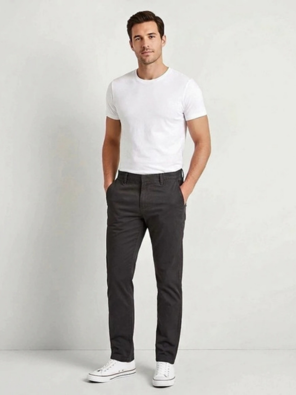 Dockers The Broken In Alpha Khaki Slim Tapered Chinos Black Pant Waist 34 x 30